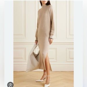 Brunello Cucinelli Taupe Knit Long Sleeve Garment Dress - Brand New with Tags